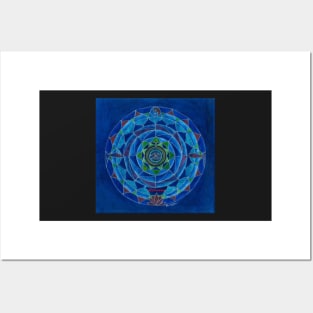 Wassermann Horoskop Mandala Produkte Posters and Art